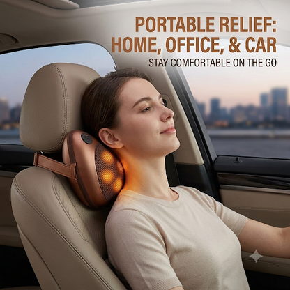 Remote Control Neck Massager Pillow – Relaxation Body Massage Device for Cervical Comfort & Stress Relief