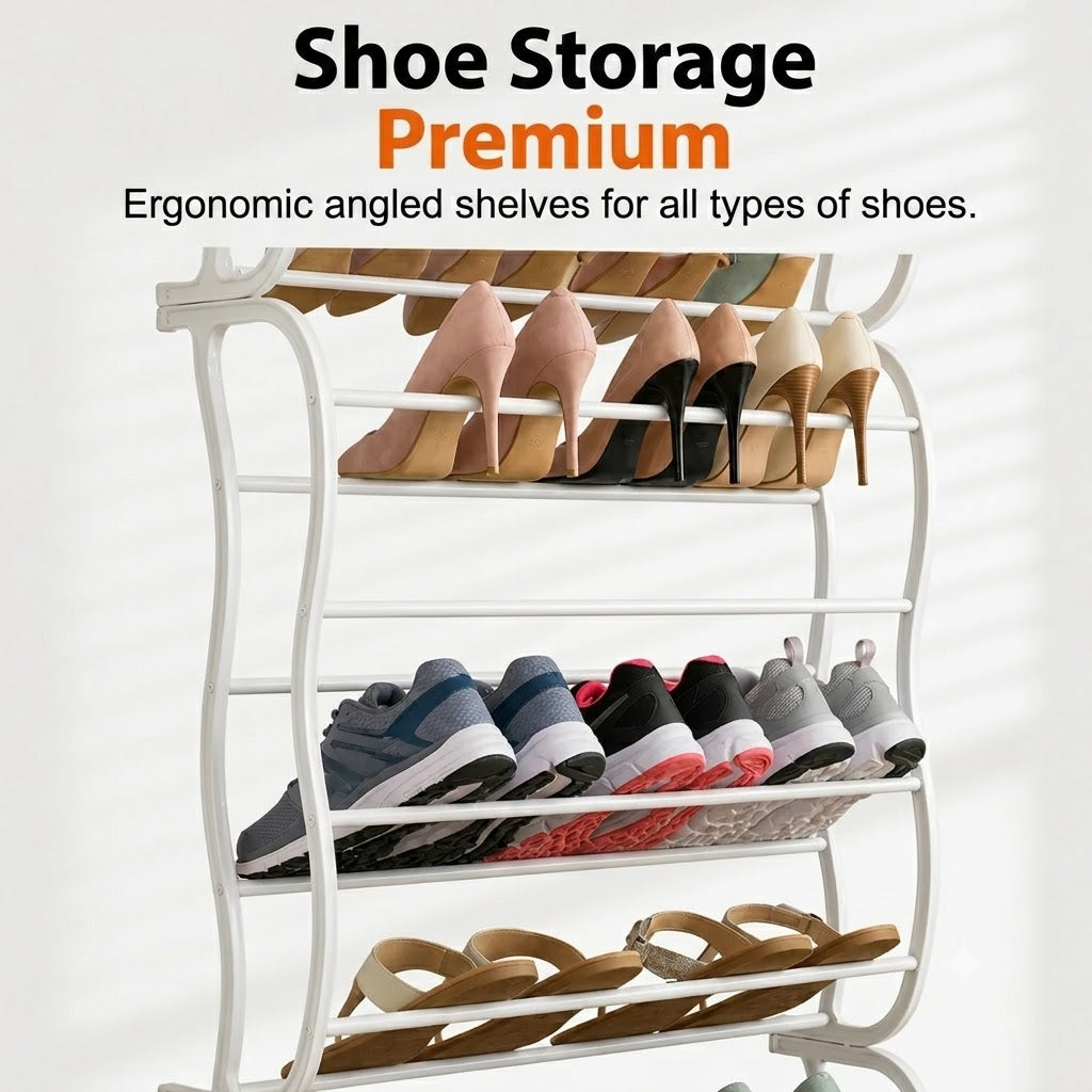 Over Door Shoe Rack Hanging Shoe Organizer for Front Door, Bedroom & Home