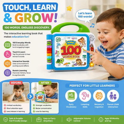 Touch & Teach Interactive 100 Words Learning Book for Kids