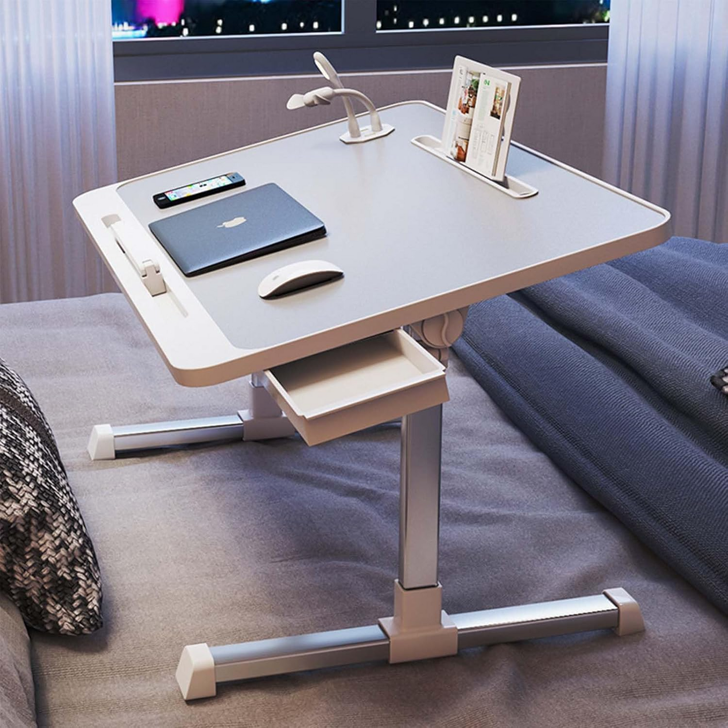 Portable Metal Laptop Bed Desk Adjustable Notebook Table