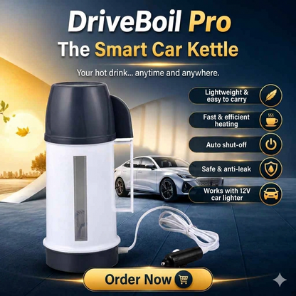 Portable Water Boiler with Cigarette Lighter Plug, 150W/250W